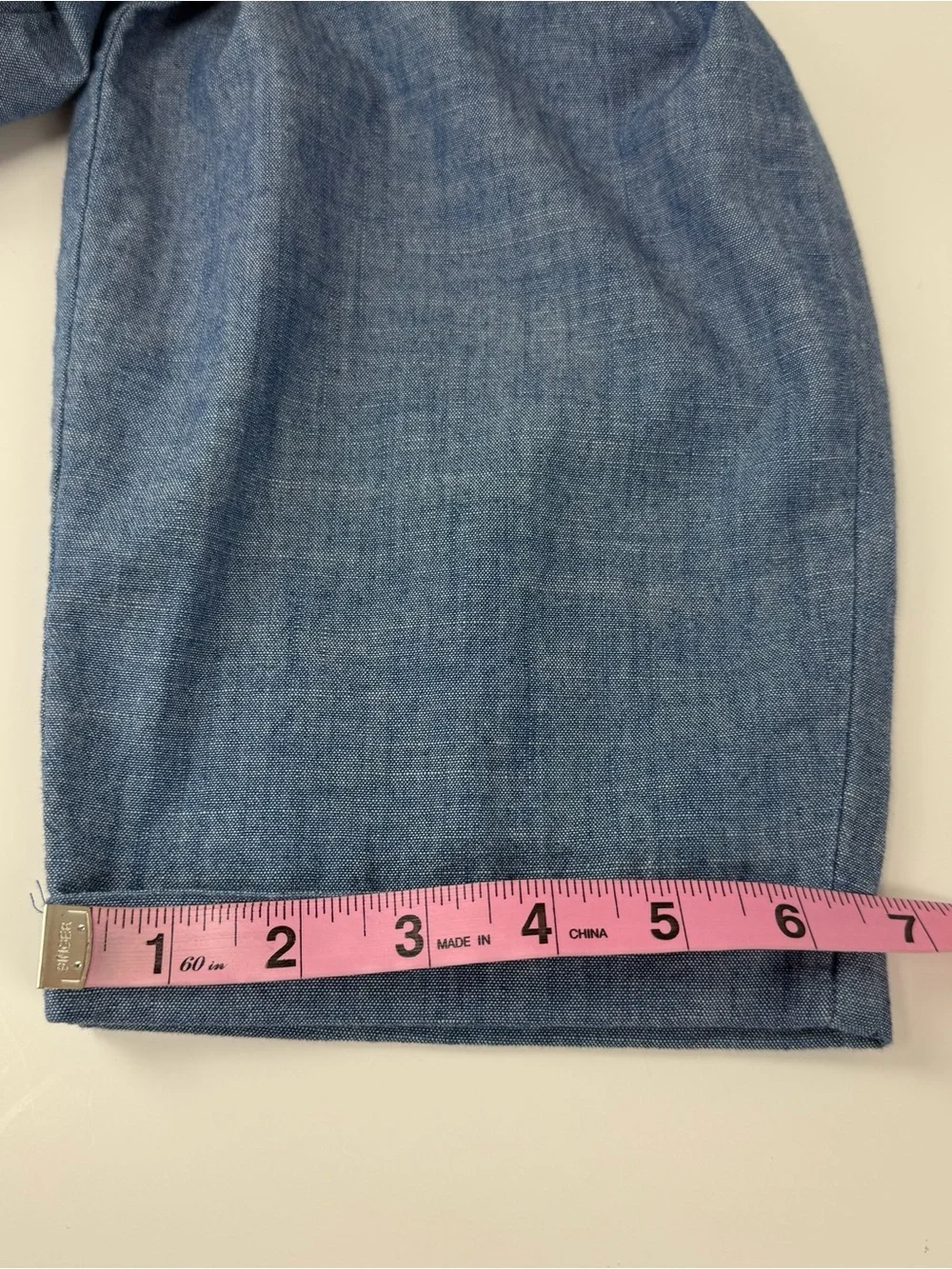 J Crew Pants Womens 14 Blue Chambray Drawstring Cotton L0873